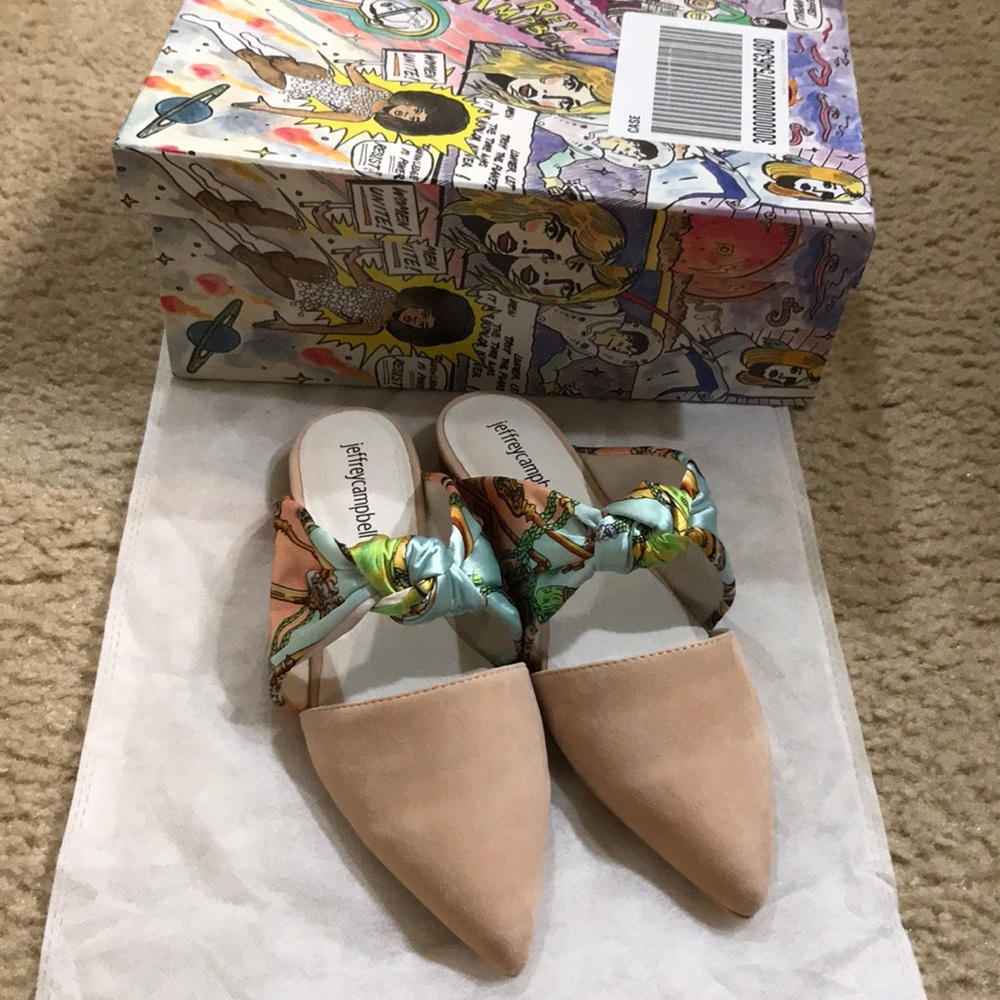 NIB Anthropologie Jeffrey Campbell Charlin Bow Mules 7.5 - Picture 4 of 8